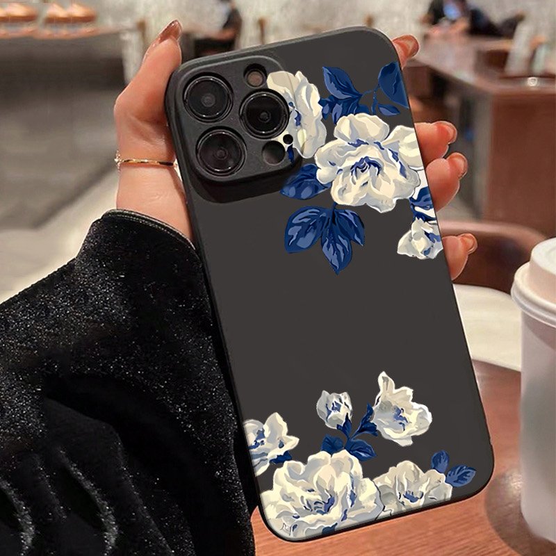Blue and White Flower Phone Ca - огляд і ціна Samsung Galaxy A55