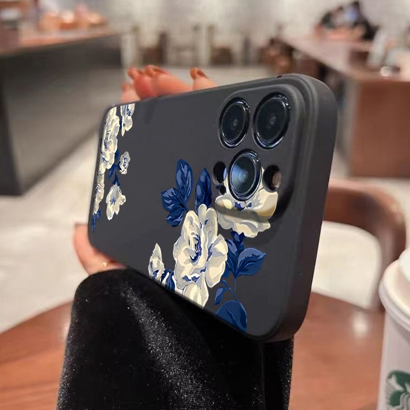 Blue and White Flower Phone Ca - огляд і ціна Samsung Galaxy A55