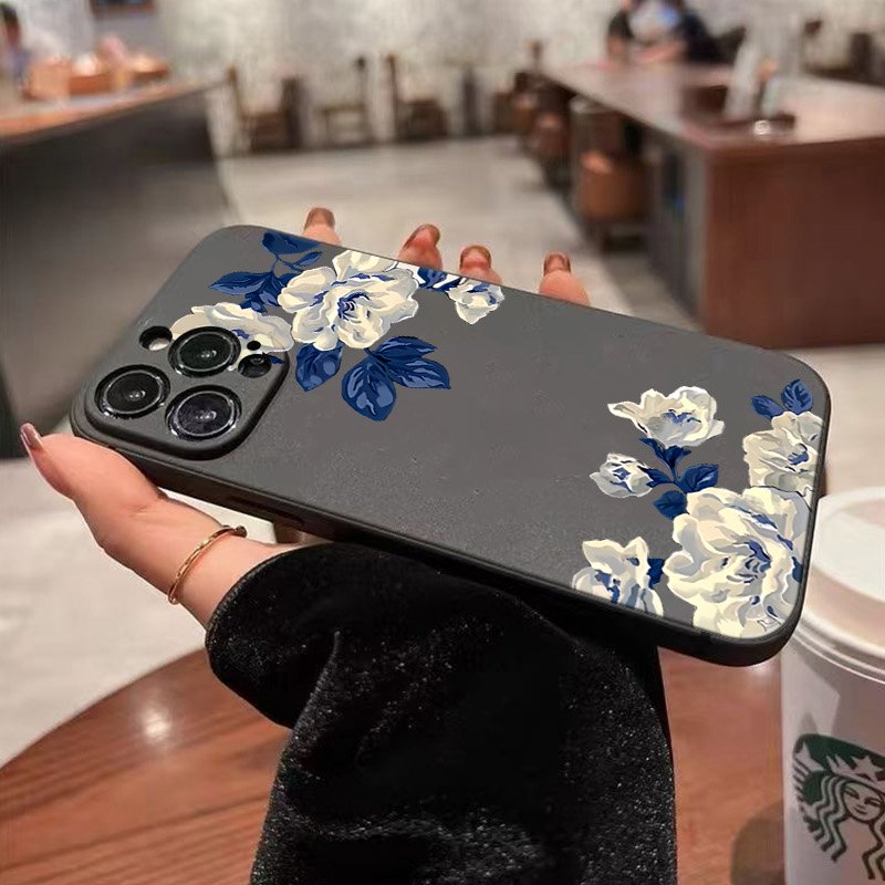 Blue and White Flower Phone Ca - огляд і ціна Samsung Galaxy A55